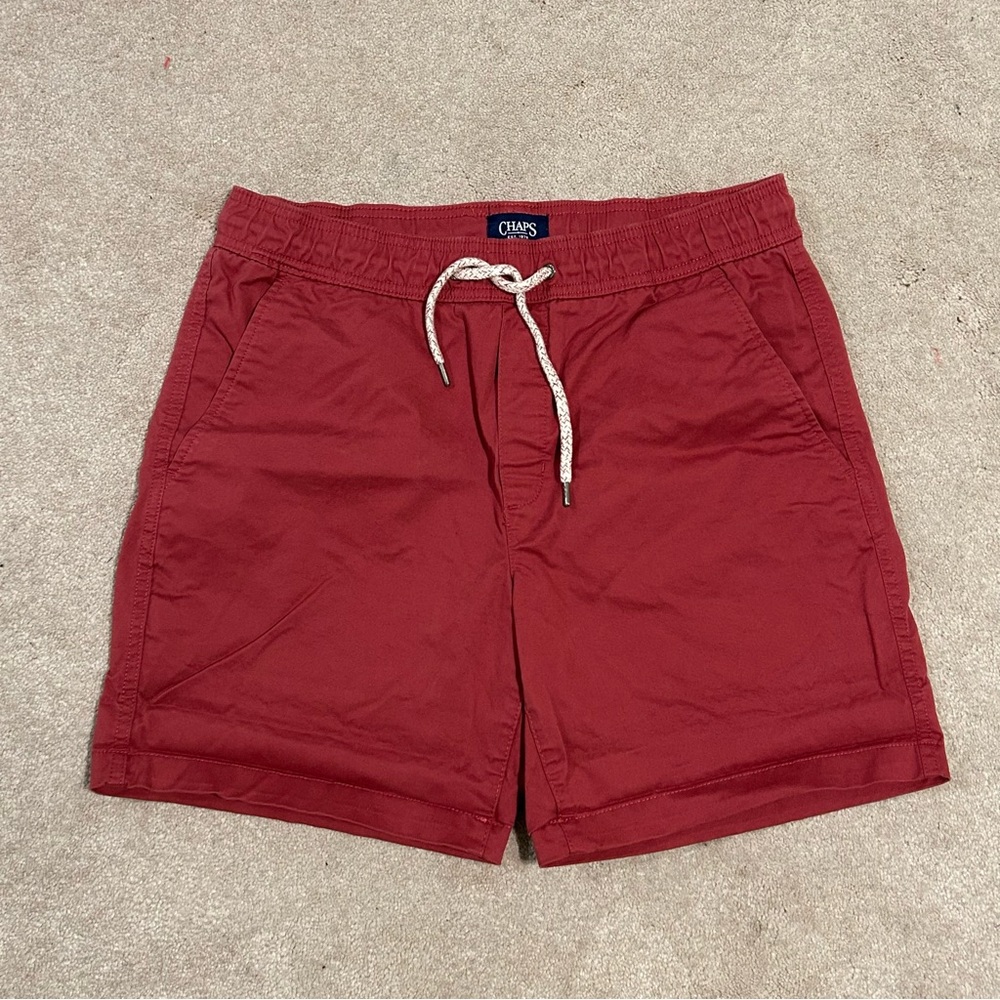 Chaps Red Casual Drawstring Shorts